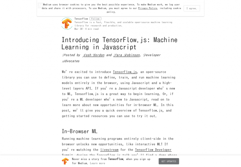 Du machine learning en Javascript avec TensorFlow.js