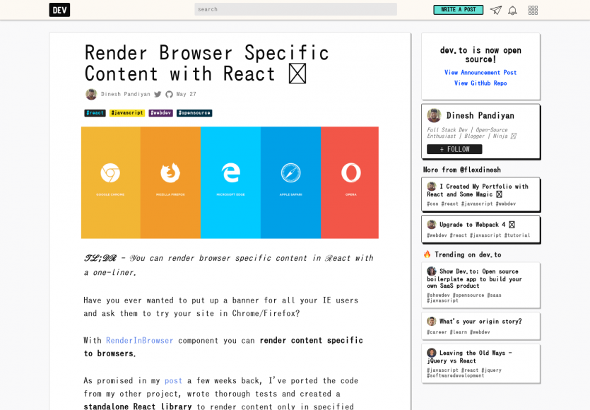 RenderInBrowser: Affichez des composants React spécifiques en fonction du navigateur