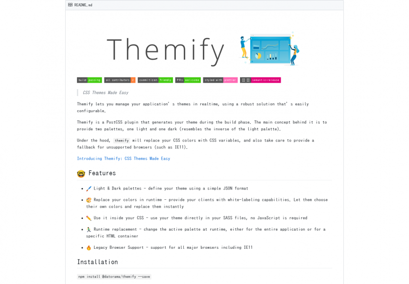 Themify: Un outil vous permettant de créer des thèmes de sites ou app web en live