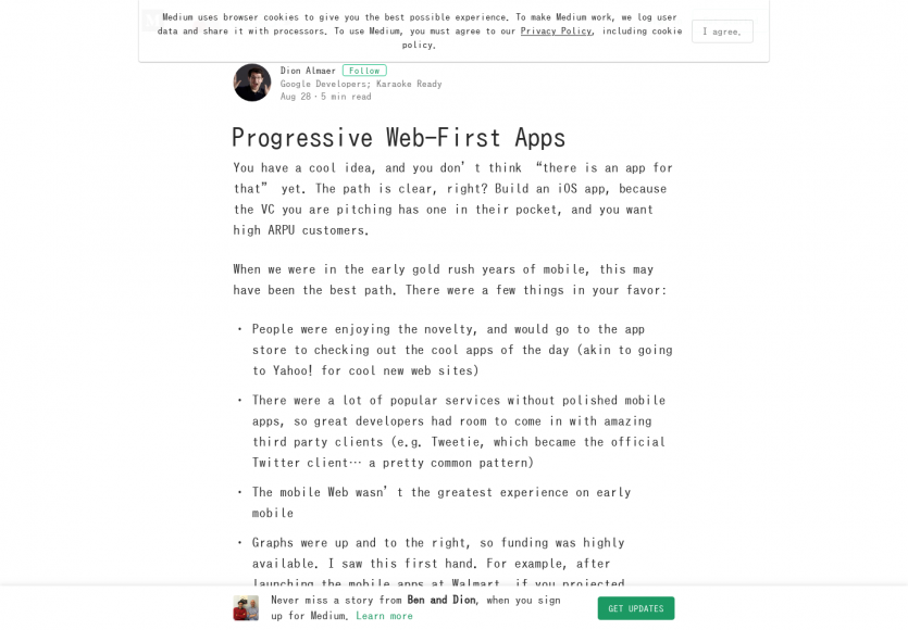 Progressive Web-First App