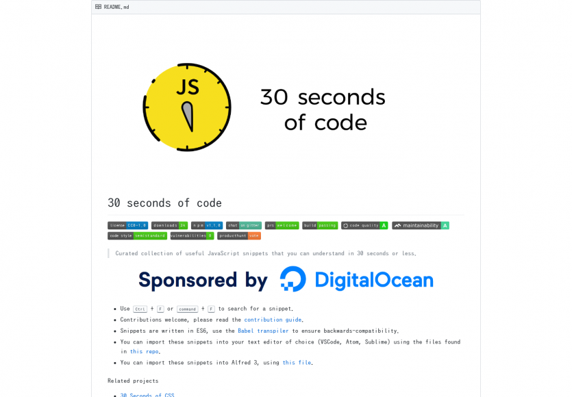 30 secondes de code Javascript: Des snippets intéressants compréhensibles en 30s