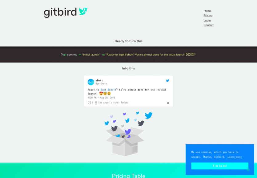 Gitbird: Tweetez automatiquement les messages de commits de votre projet