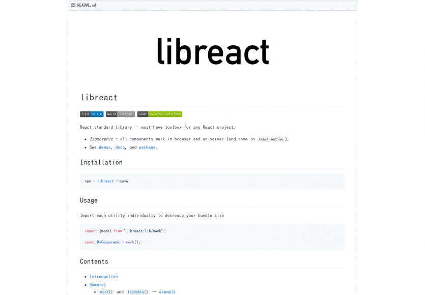 Libreact: Une lib toolbox isomorphique pour vous aider dans vos projets React.js
