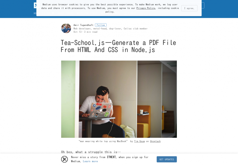 Tea-school.js - Générez facilement des PDF à partir de HTML/CSS via Node.js
