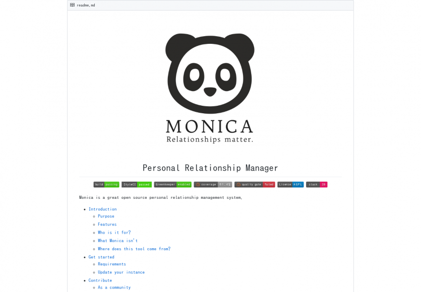 Monica : une plateforme de PRM (Personal Relationship Manager) open source développée en Laravel