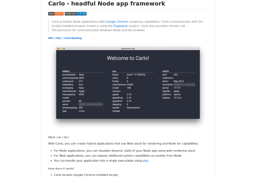 Carlo : Créez des applications desktop avec Node.js et Chrome