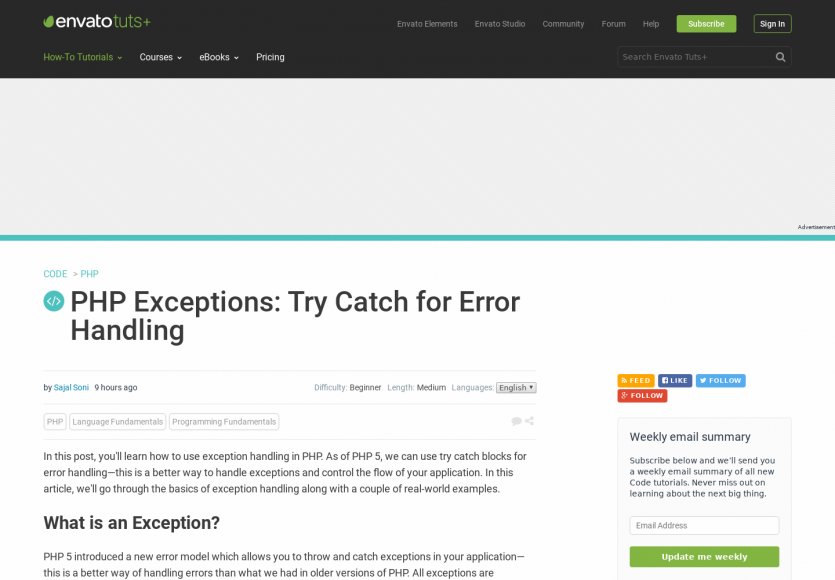 Débuter avec les exceptions en PHP 