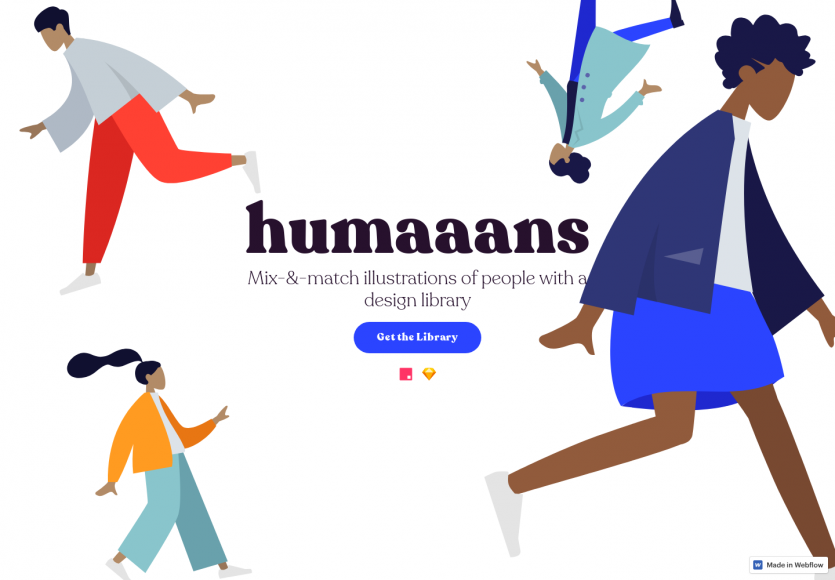 Humaaans : des illustrations de personnes configurables facilement pour vos designs