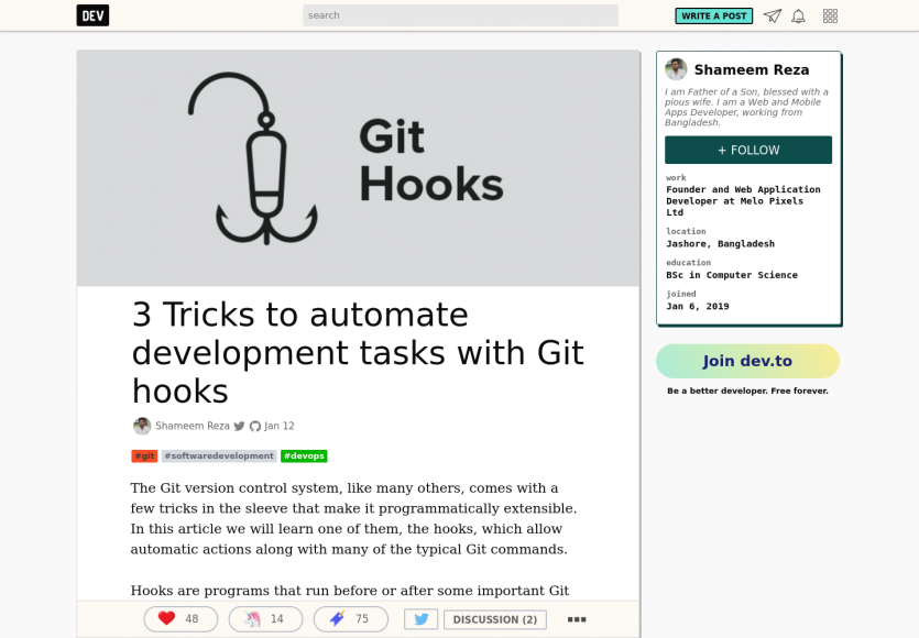 3 astuces pour automatiser vos tâches de développement via les Github Hooks