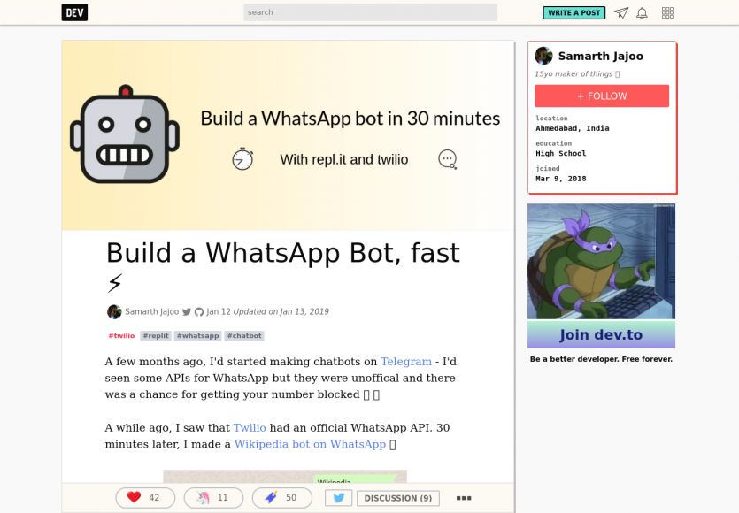 Construire un robot WhatsApp rapidement avec Twilio