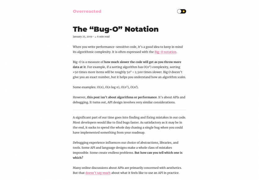 The Bug-O Notation : un indice de rapidité et complexité de votre code