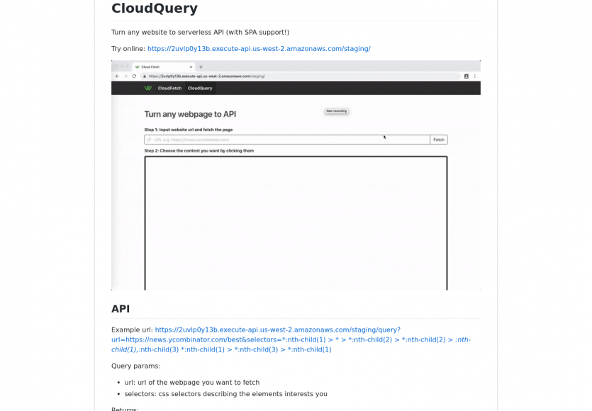 CloudQuery: Transformez n'importe quel site web en API servless