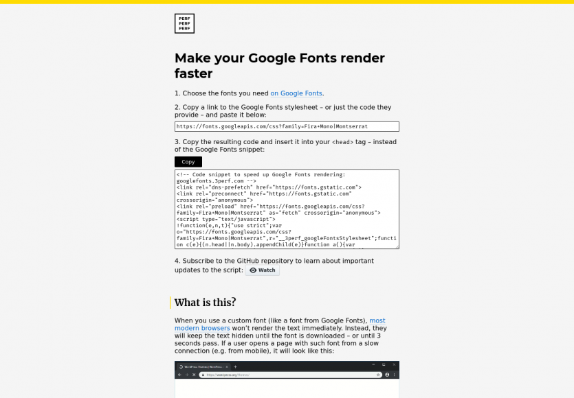 Comment rendre les webfonts Google Font plus performantes
