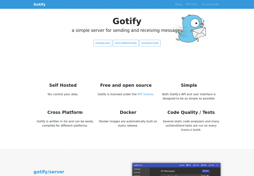 Gotify : un serveur opensource pour recevoir et envoyer des messages en temps réel via websockets et REST