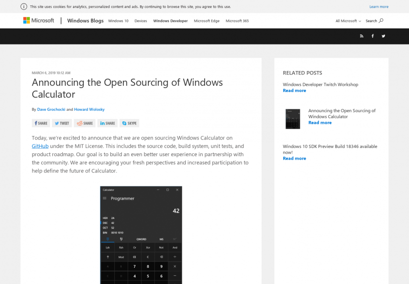 La calculatrice Windows désormais disponible en open source