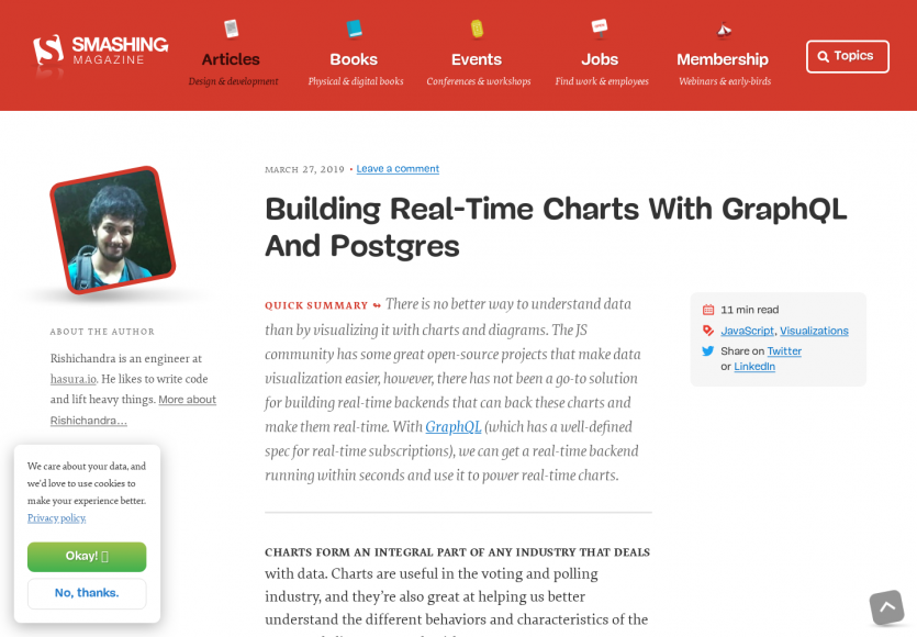 Créer des graphes temps réel basés sur GraphQL, PostgreSQL et ChartJs