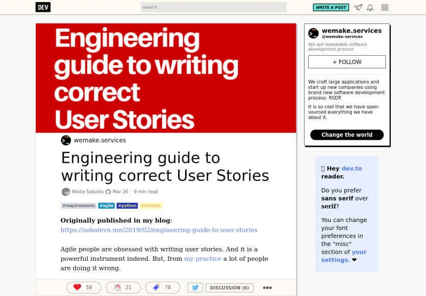Un guide pour écrire correctement des User Stories