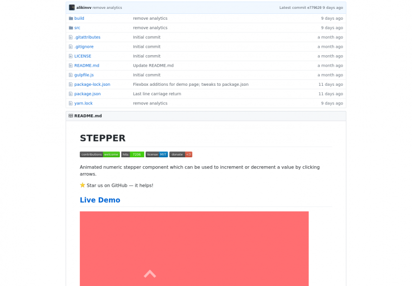 Stepper: un composant pour incrémenter ou décrémenter des numériques de manière animée