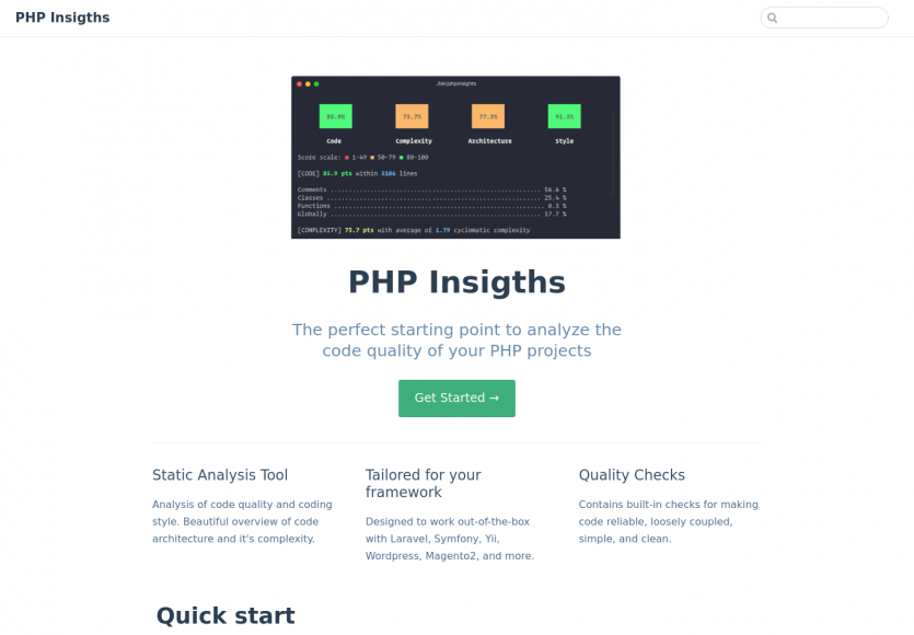 PHP Insights : un outil d'analyse de la qualité de code de vos projets PHP