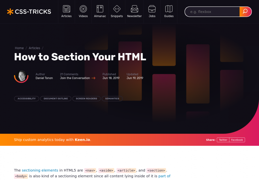 Comment bien structurer en sections votre HTML