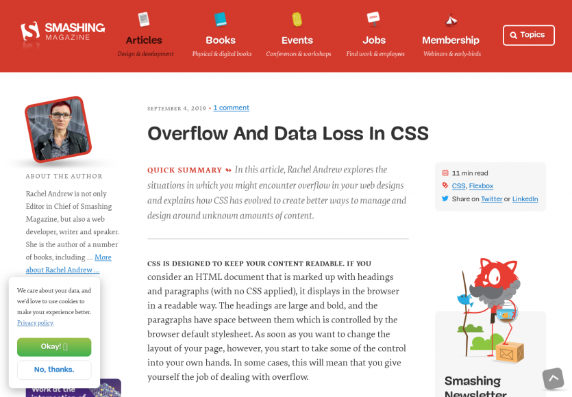 Overflow and Data loss in CSS