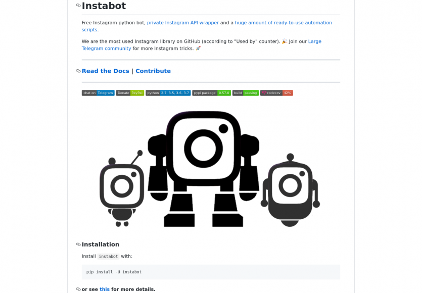 Instabot: un bot Python pour liker et suivre en automatique certains comptes Instagram