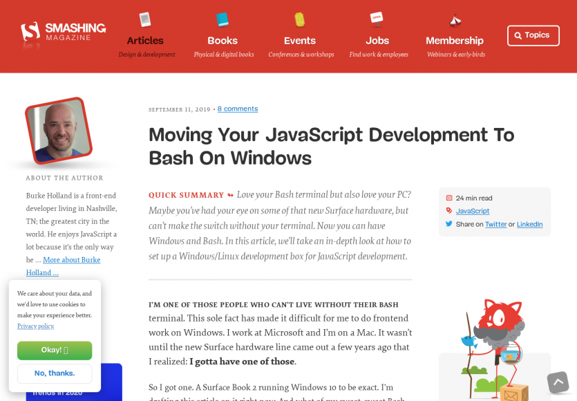 Développer vos apps Javascript sur ... le bash Windows
