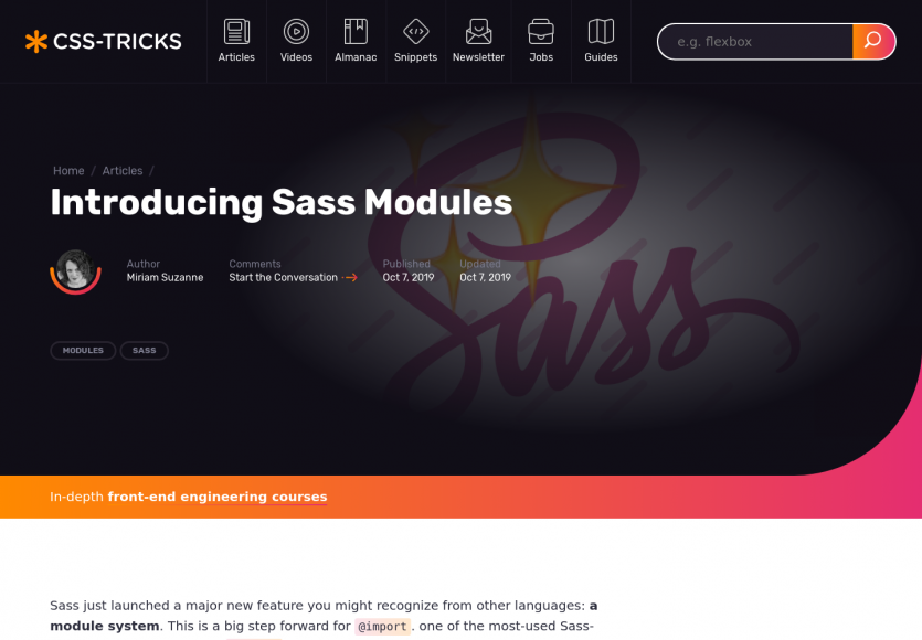 Modules Sass: le nouveau système de module pour vos styles en Sass