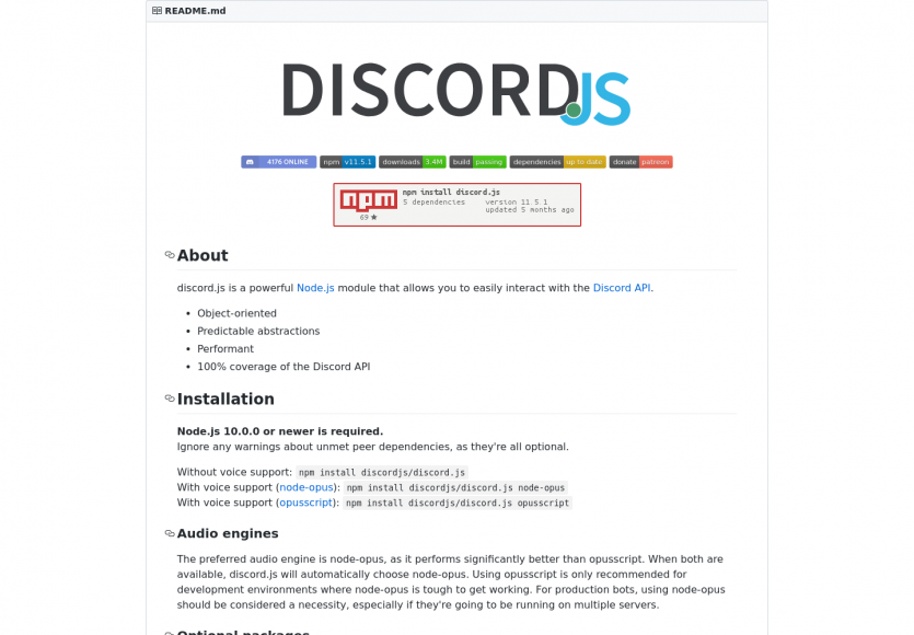 Discord.js - une lib Javascript pour interagir avec les API Discord rapidement