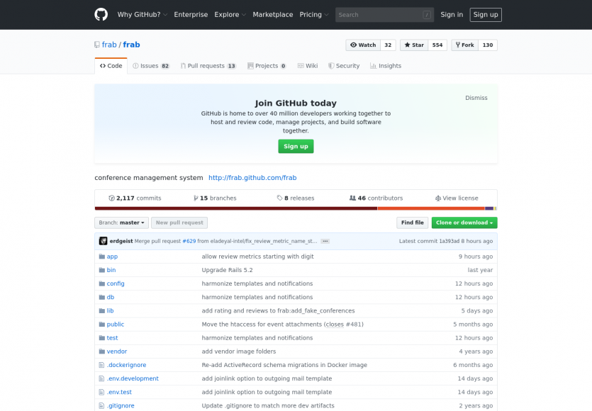 Frab: une plateforme open source de gestion de conférences en Ruby on Rails
