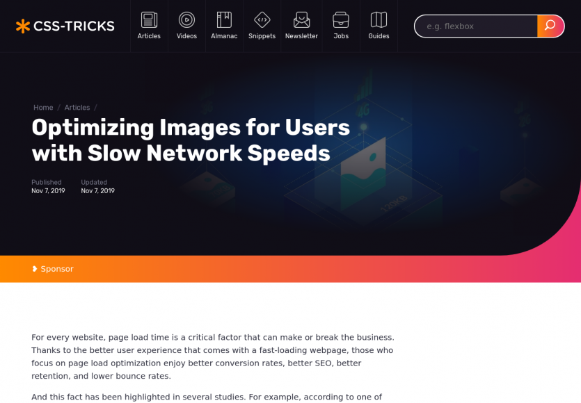 Optimisez vos images pour les utilisateurs à connexion lente