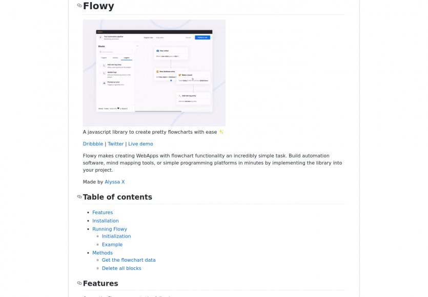 Flowy : une librairie Javascript pour créer vos Flowcharts facilement
