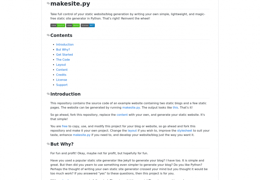 Makesite py: un générateur de sites ou blogs statiques en Python