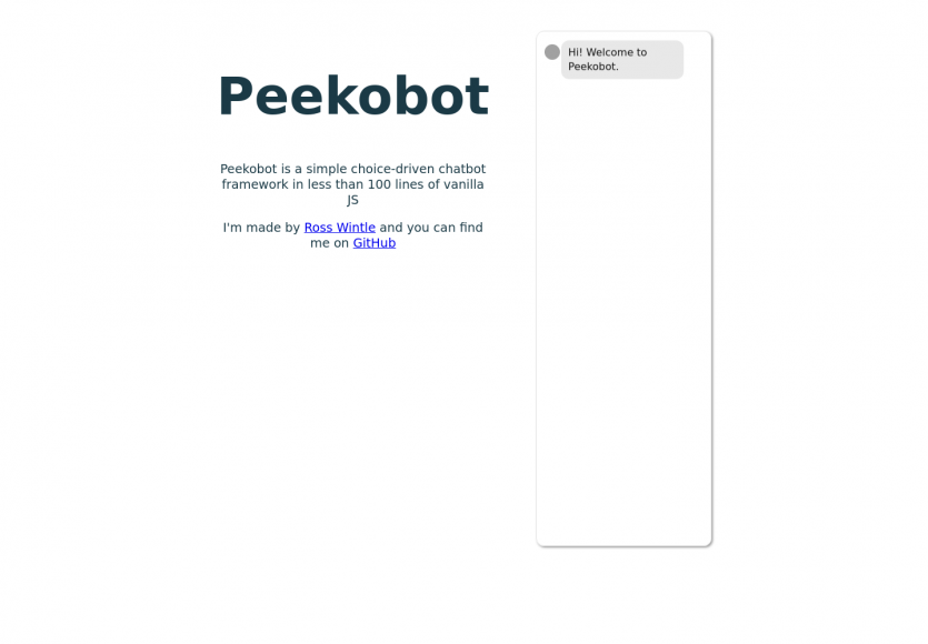 Peekobot: un chatbot ultra simple en Javascript