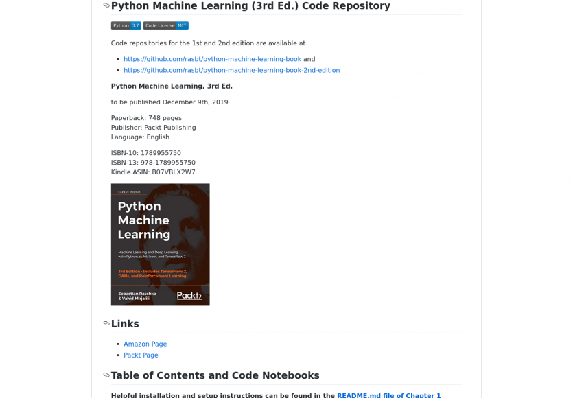 La 3ème édition du livre open source Python Machine Learning est en ligne