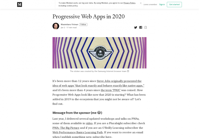 Les Progressive Web Apps en 2020