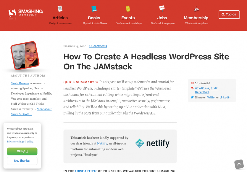 Créer un site Headless avec WordPress avec une architecture JAMStack