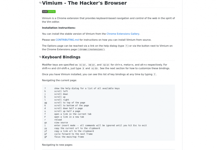 Vimium : la navigation web en mode VIM, tout au clavier