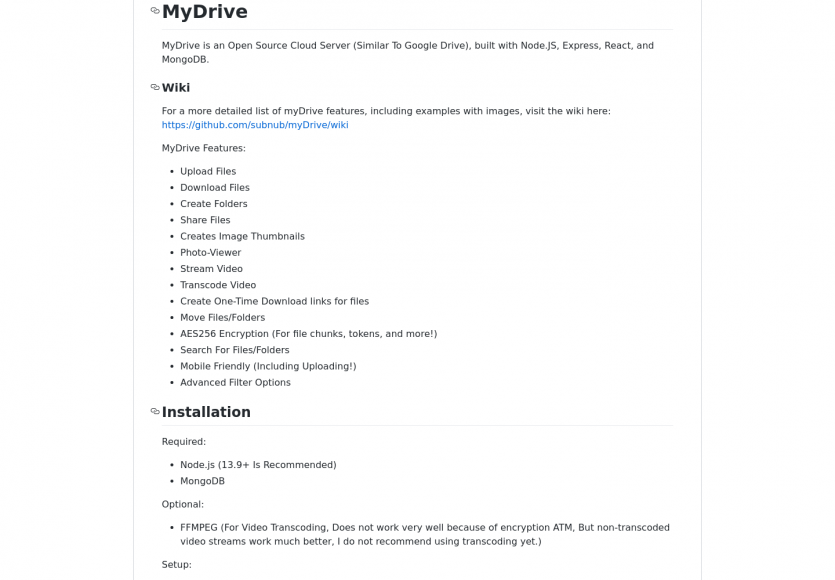 MyDrive : un clone de Google Drive opensource développé en Node.js, Express, React