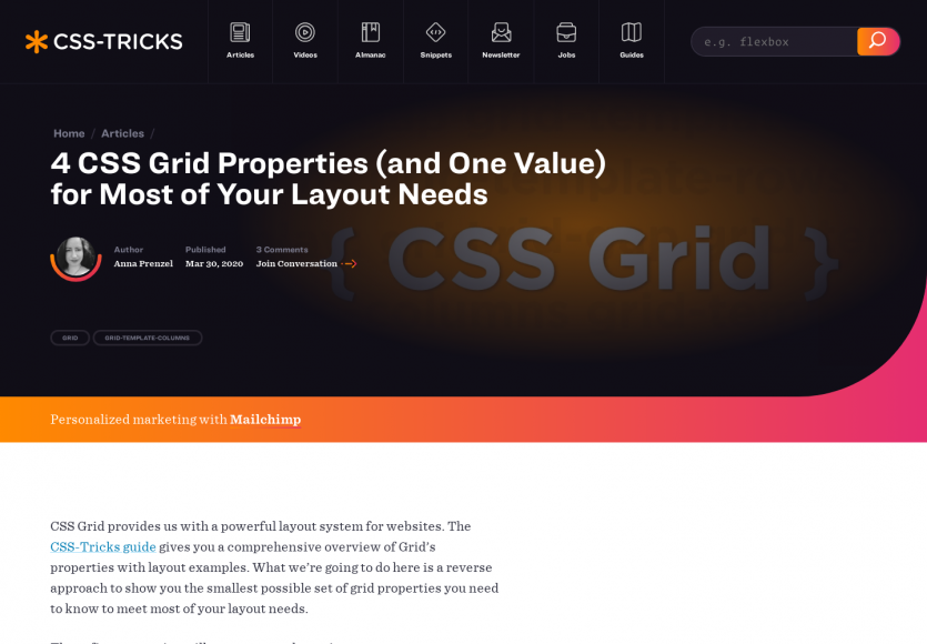 4 propriétés CSS Grid et une valeur qui devraient suffire pour tous vos layouts