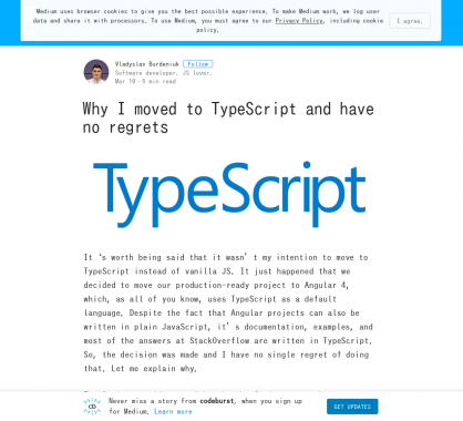 Un retour d'expérience du passage de Typescript réussi