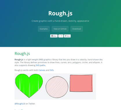 Rough.js: Créez des formes avec effet dessiné main en Canvas