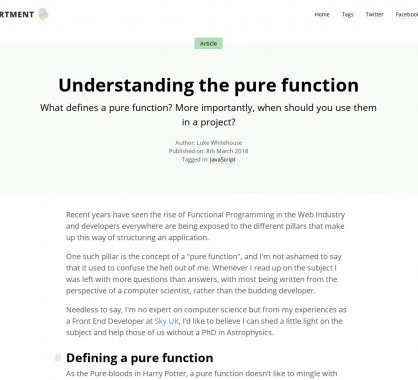 Comprendre le concept de pure function