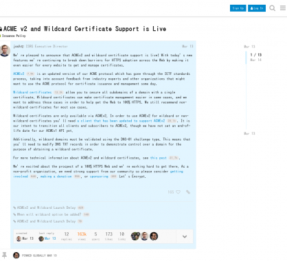 Des certificats SSL Let's Encrypt en wildcard via ACME v2