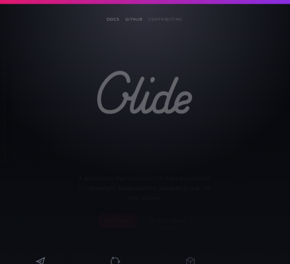 Glide.js - Un slider et carousel moderne en ES6 sans dépendance