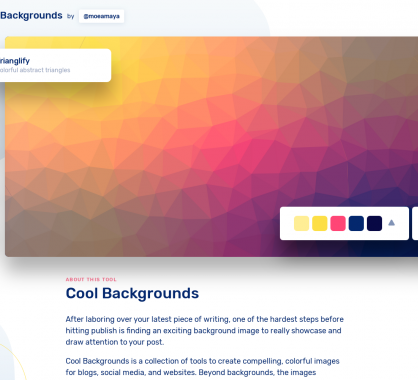 Cool Backgrounds: Un générateur de backgrounds design et modernes