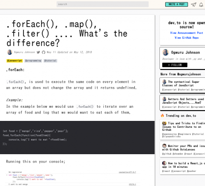 .forEach(), .map(), .filter(), quelles différences ?