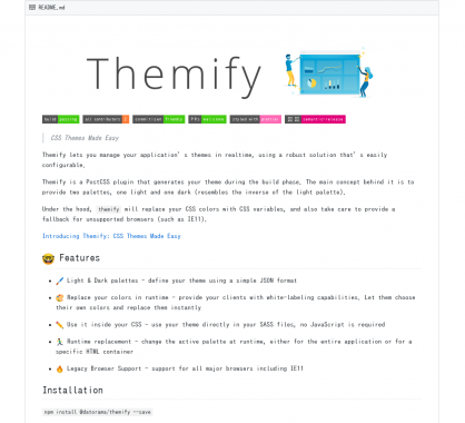 Themify: Un outil vous permettant de créer des thèmes de sites ou app web en live