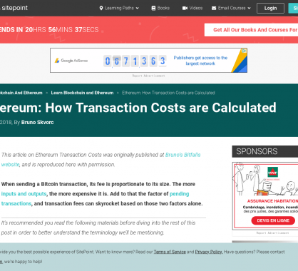 Comment est calculé le coût d'une transaction Ethereum