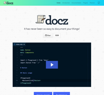 Docz: Un outil de création de documentation très simple à utiliser et complet